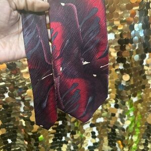 J. Garcia Artistic Red and Black Tie